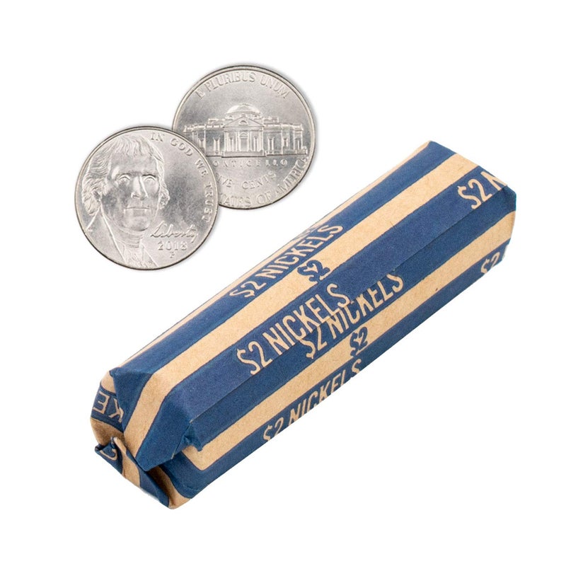 CAROUSELCHECKS Nickel Coin Wrappers, 100 Flat Striped Coin Wrappers - Image 2